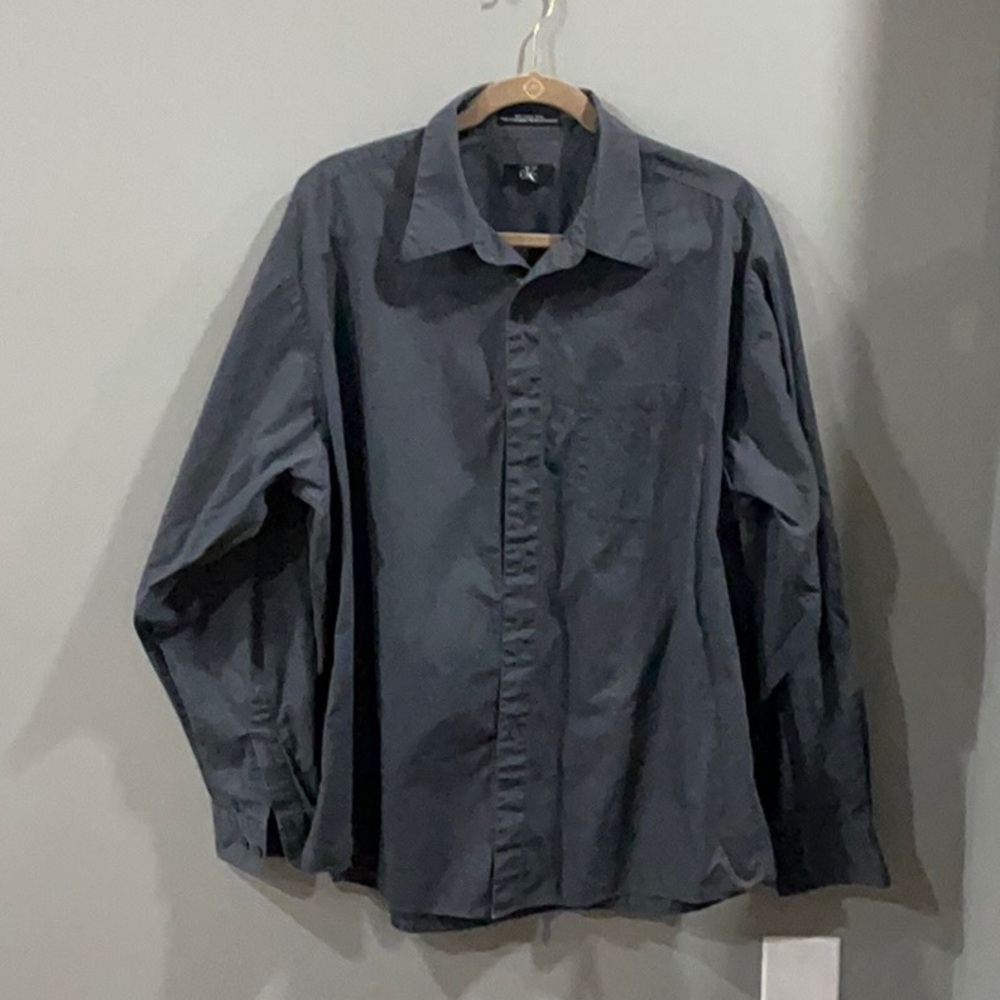 Dark Gray Button-Up Shirt